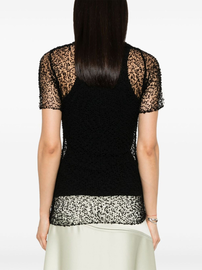 dot-embroidered semi-sheer top 4