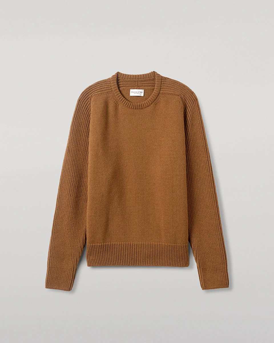 Ribbed Camel Cashmere Jumper - 1