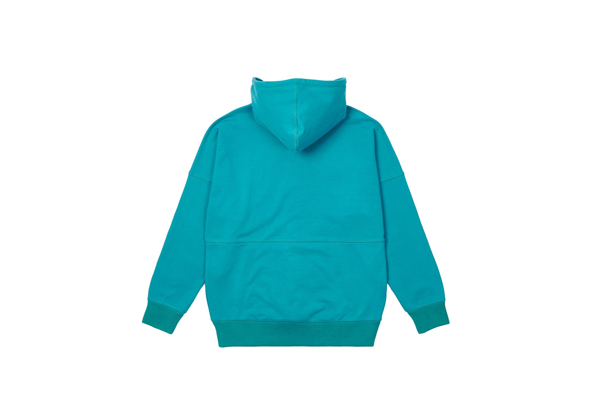 SPACED LOGO DROP SHOULDER HOOD TEAL - 2