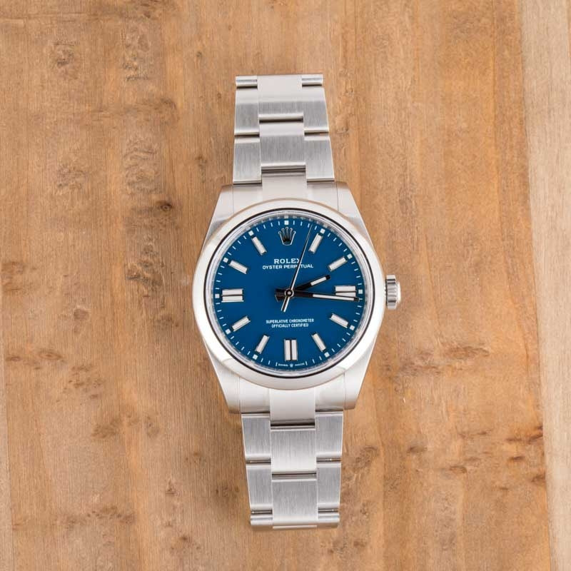 Rolex Oyster Perpetual 41 Ref 134300 Med Blue Dial - 6