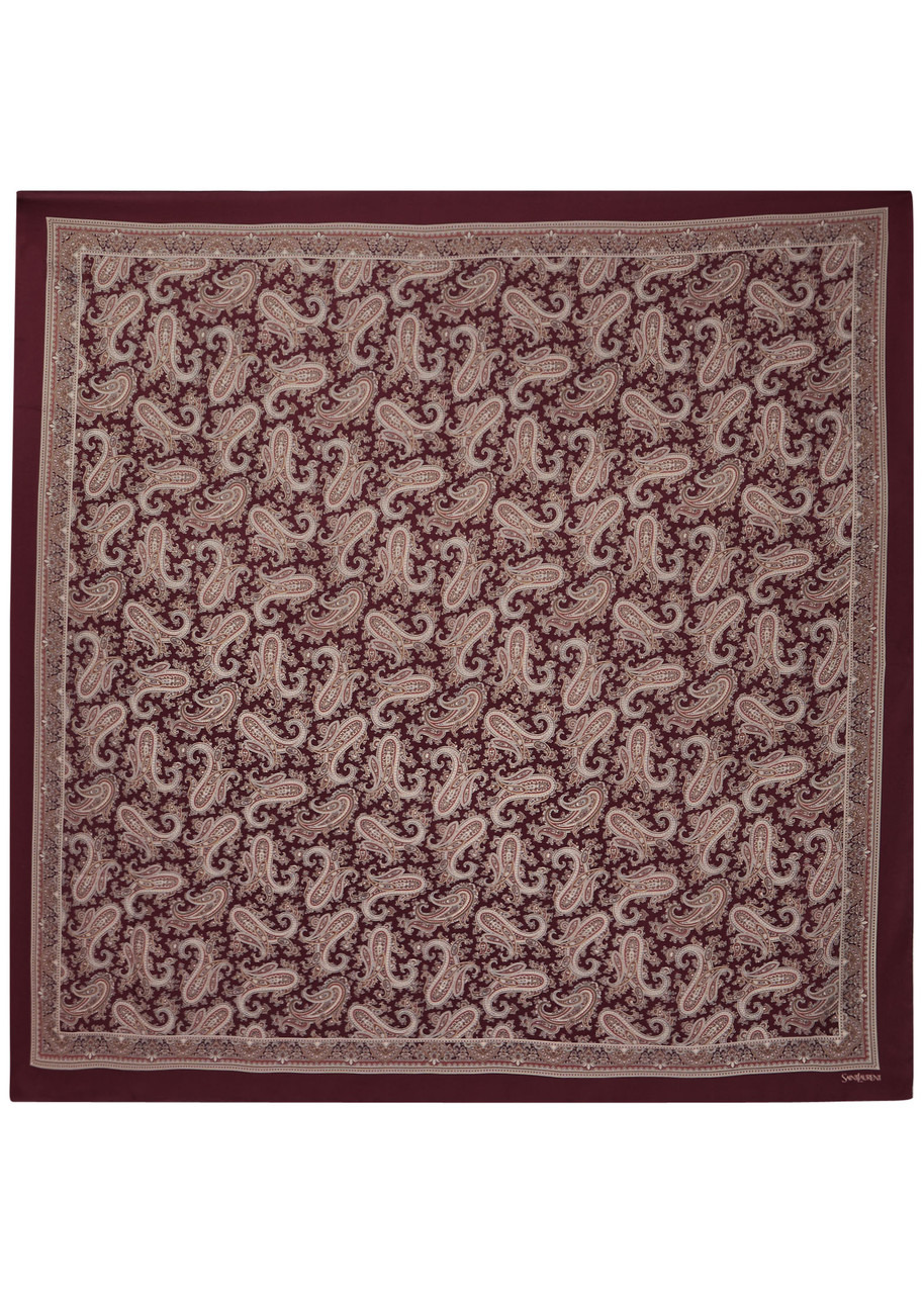 Saint Laurent Grand Carre Paisley-print Silk Scarf - 1