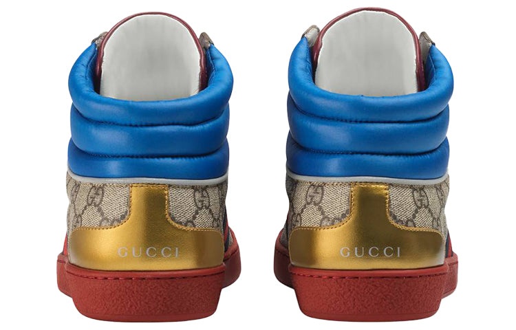 Gucci Ace GG High Top 'Blue Beige' 555144-92T20-9794 - 4
