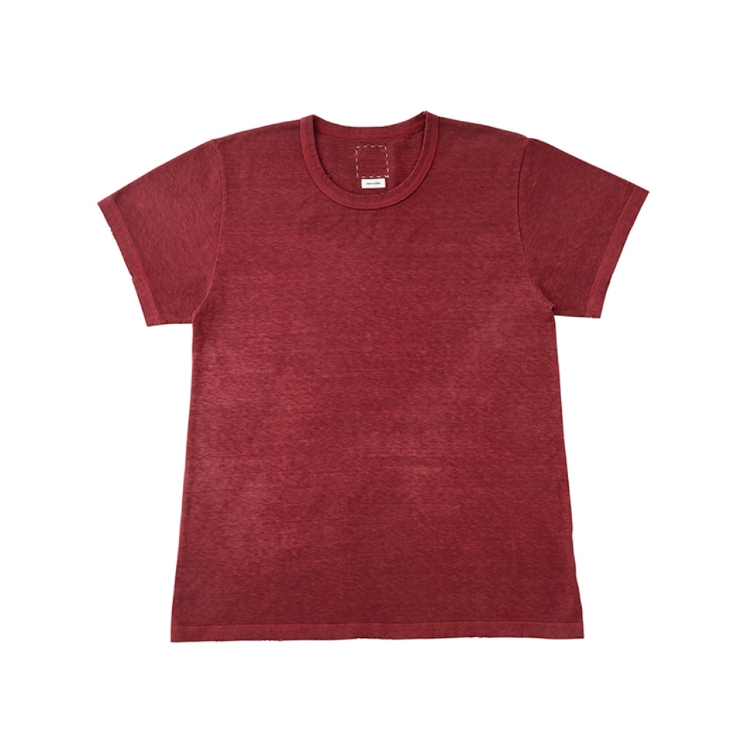 A-LINE TEE S/S (UNEVEN DYE) RED - 1
