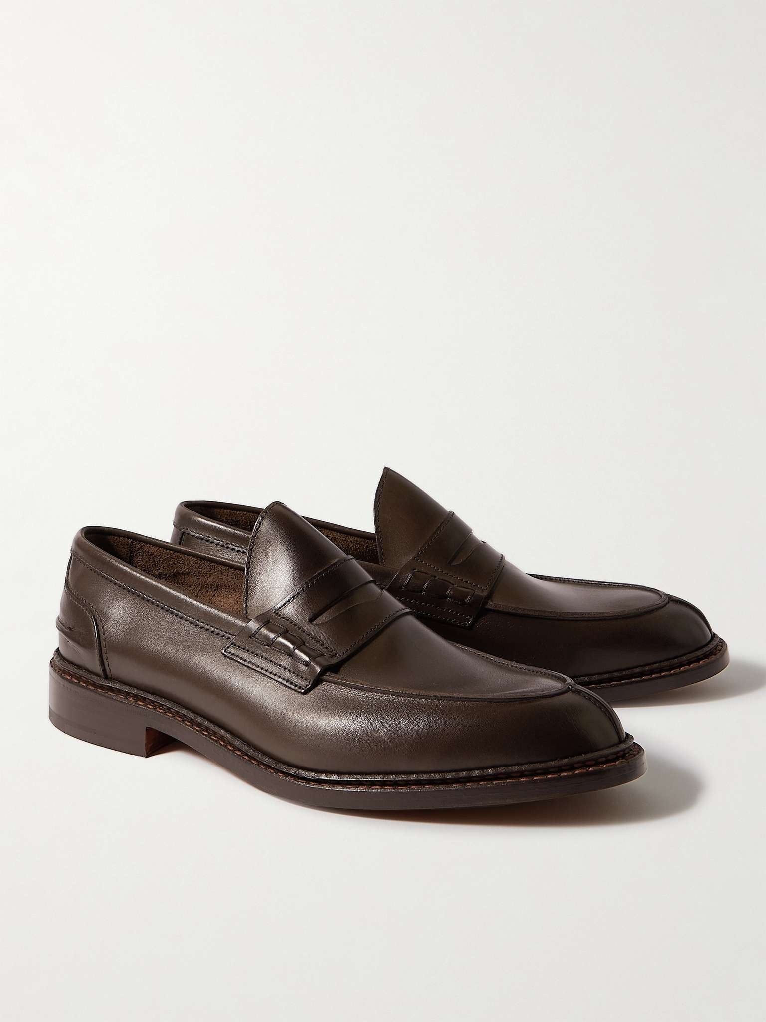 Adam Burnished-Leather Penny Loafers - 4