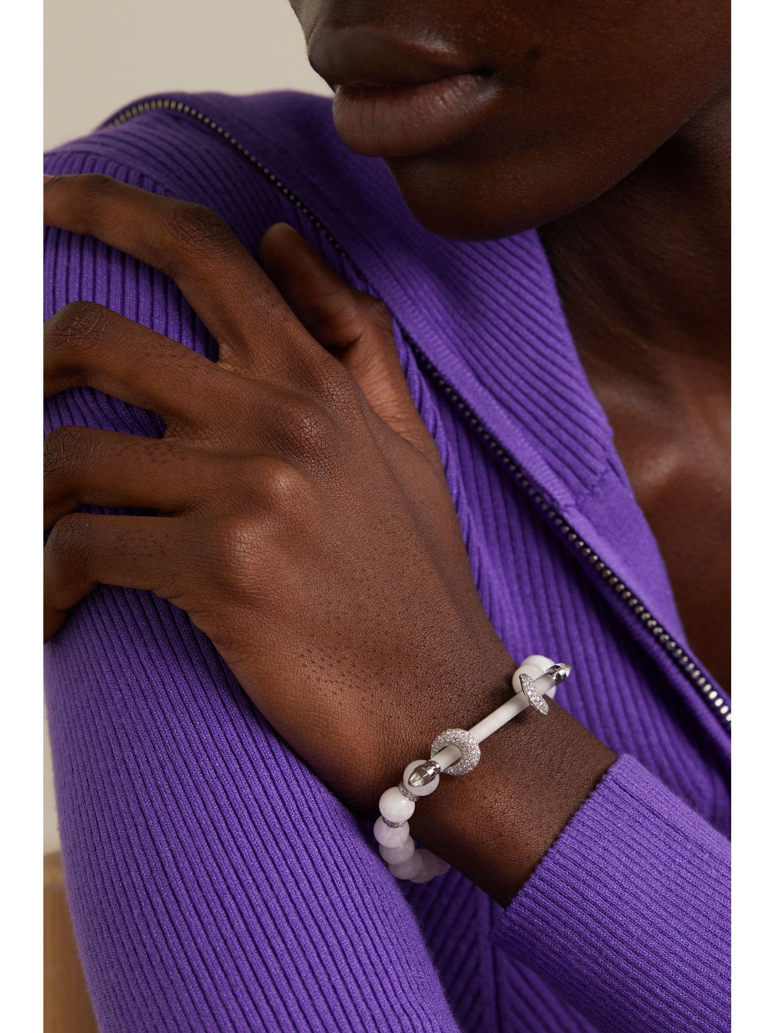 Chakra 18-karat white gold multi-stone bracelet Gold - 2