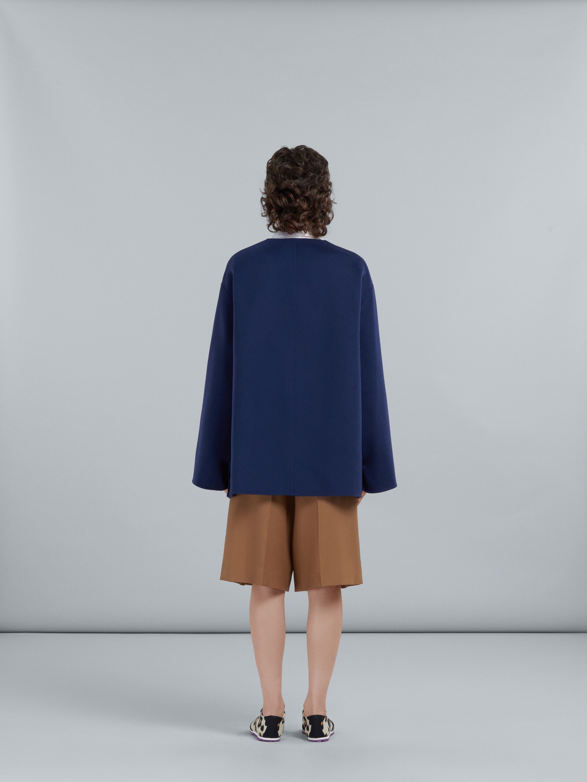 BLUE WOOL PEACOAT - 3