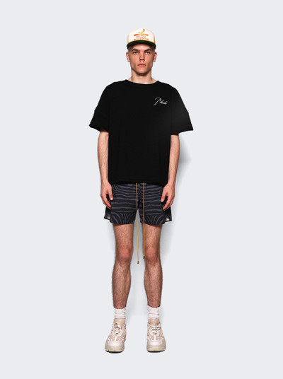 Rhude Zebra Swim Shorts Black outlook