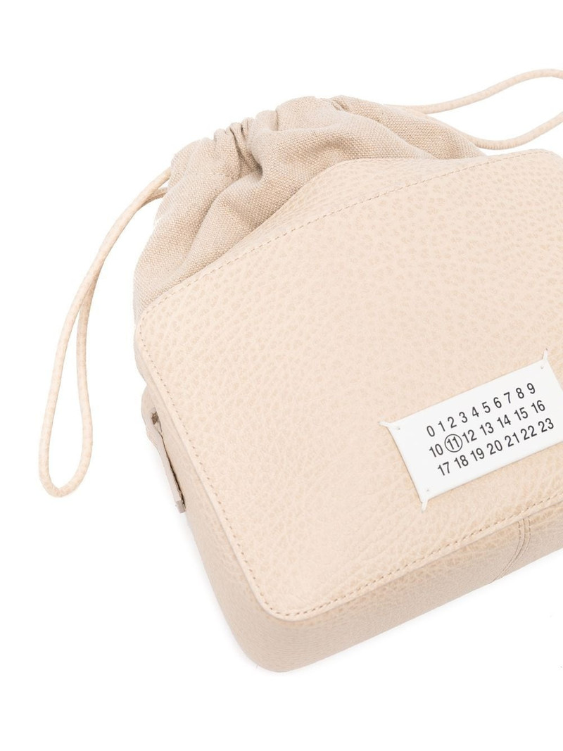 logo-patch leather shoulder bag 4