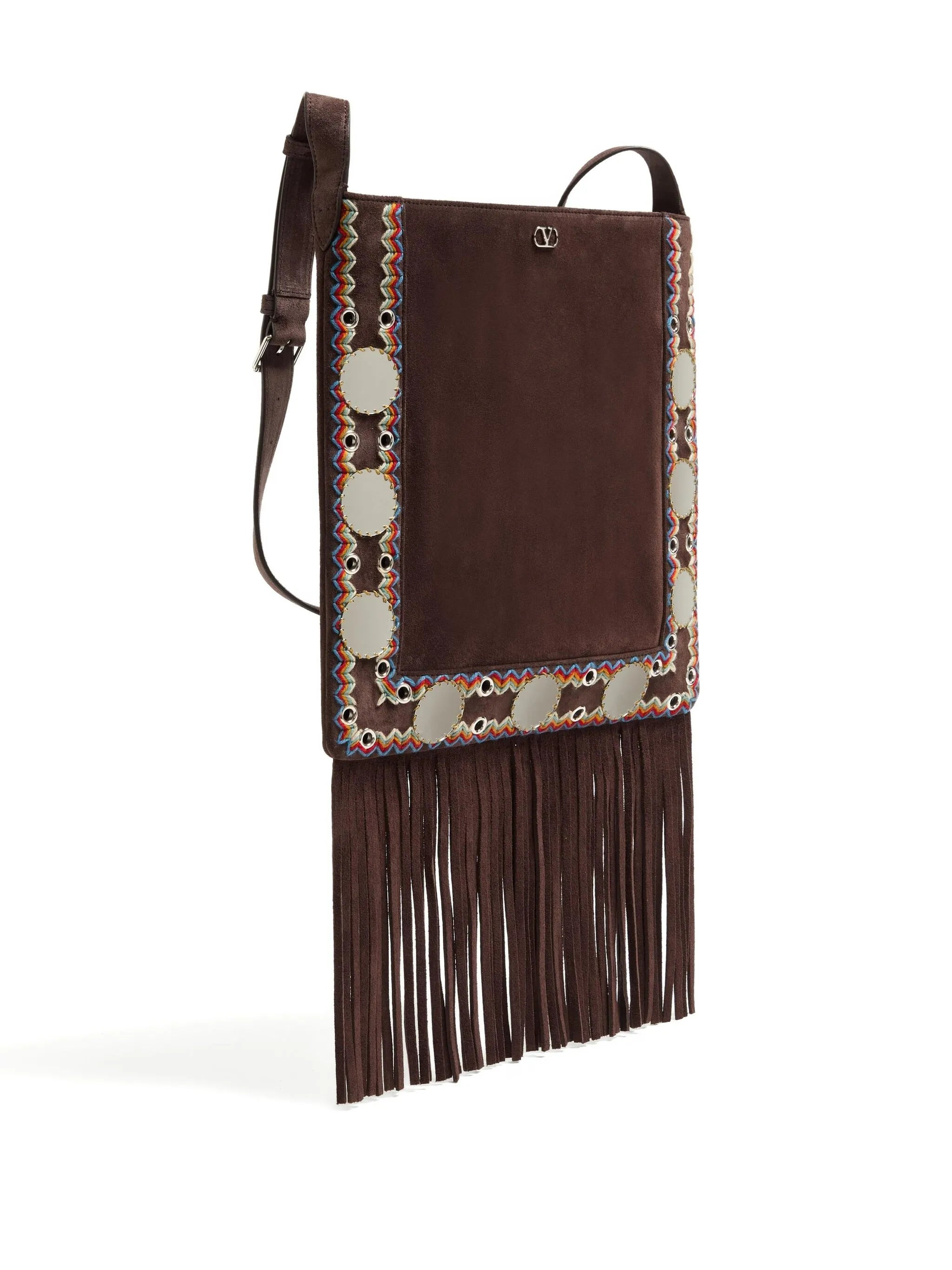 NELLCÔTE SUEDE SHOULDER BAG WITH FRINGES - 3