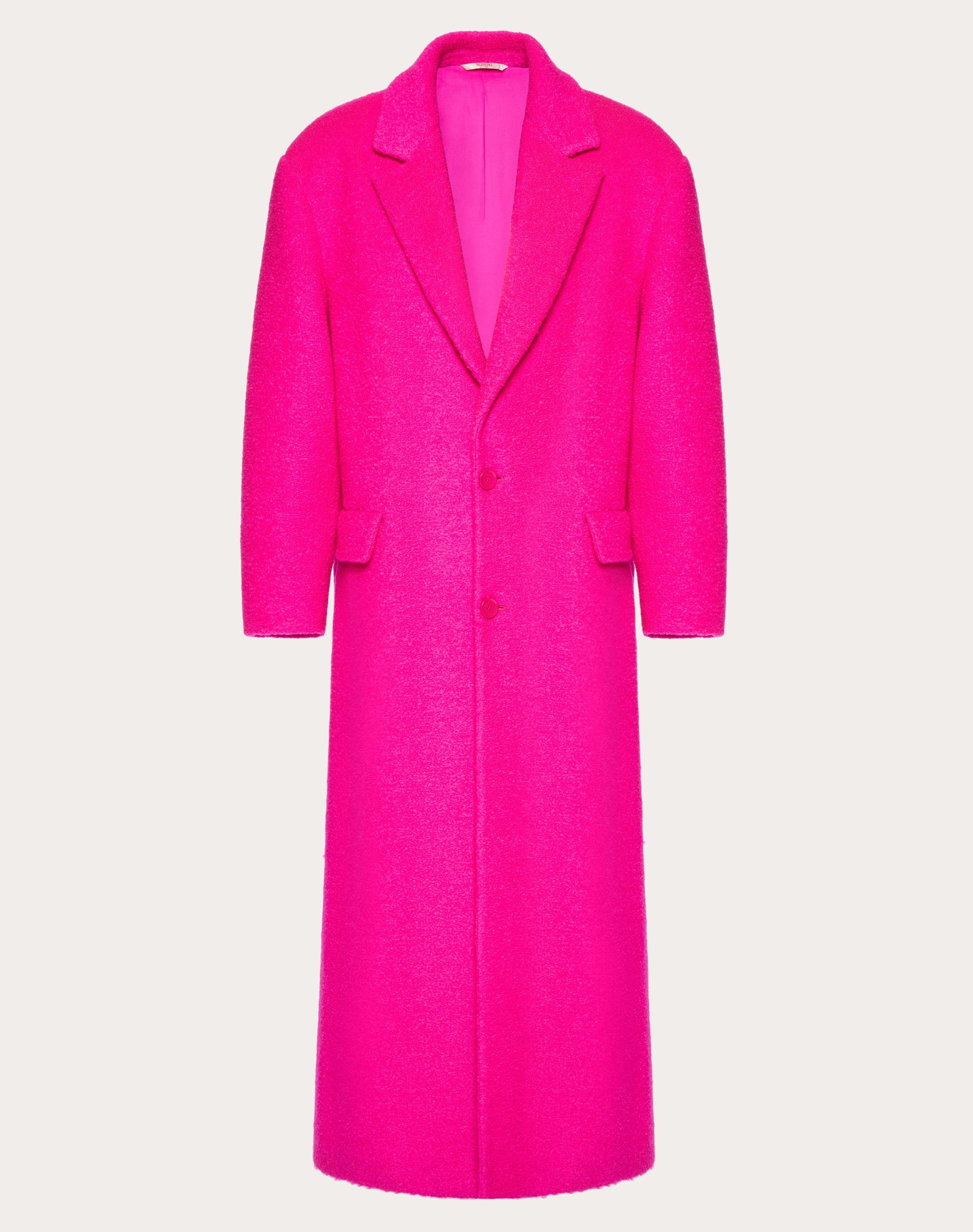 SINGLE-BREASTED WOOL COAT - 1
