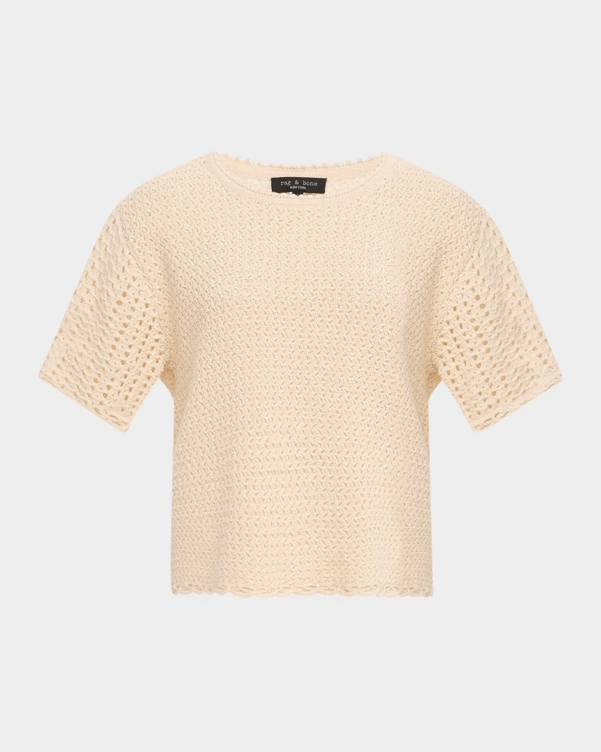 Khloe Short-Sleeve Crochet Top - 1