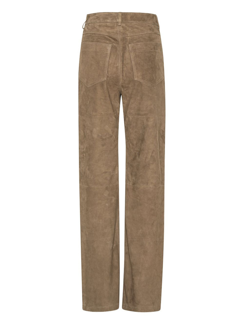 ROTATE straight suede trousers outlook