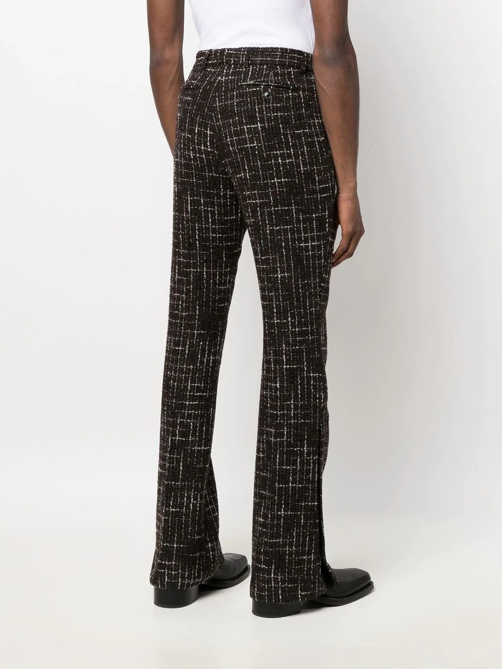 bootcut tweed trousers - 4