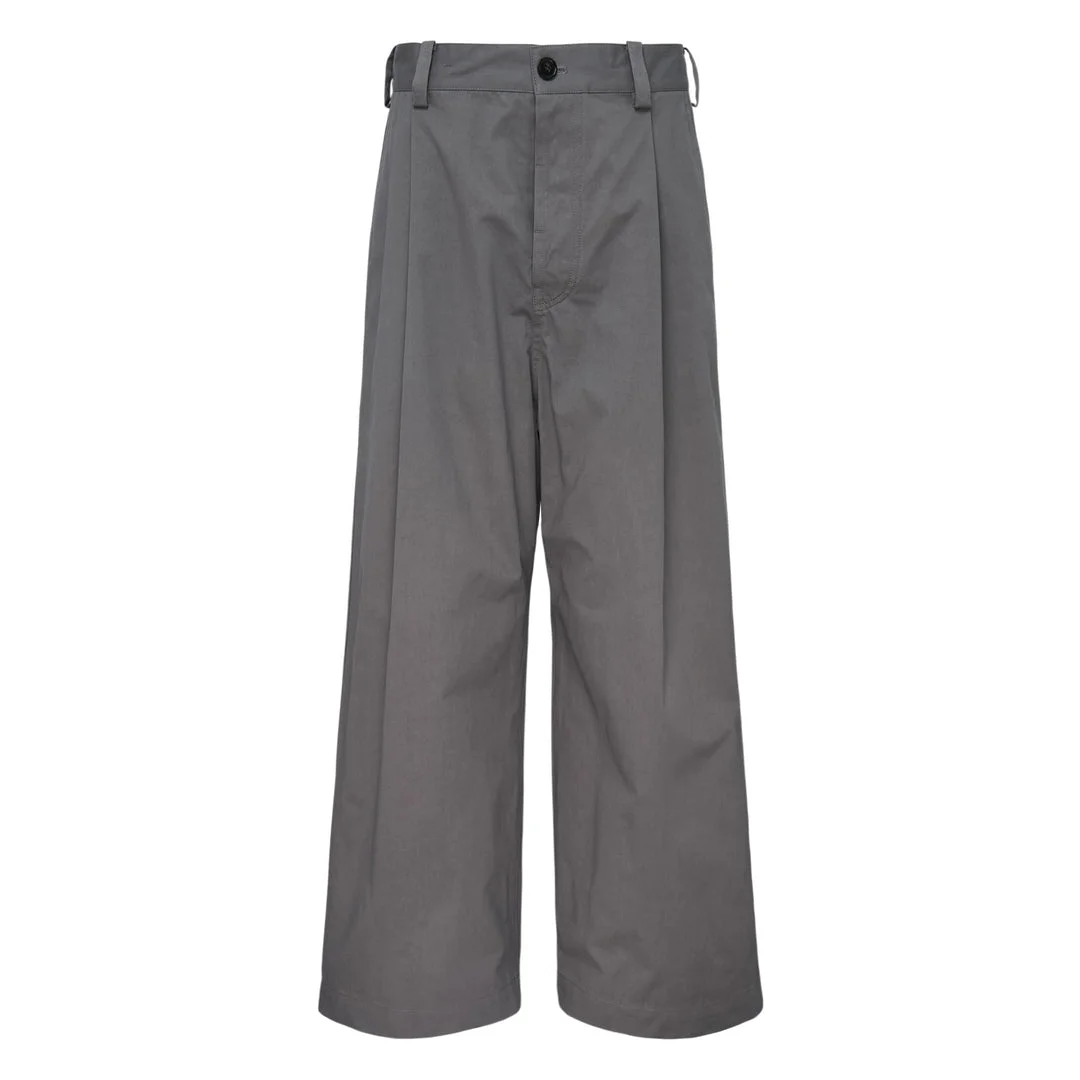 Single Pleat Wide Leg Pants - 1