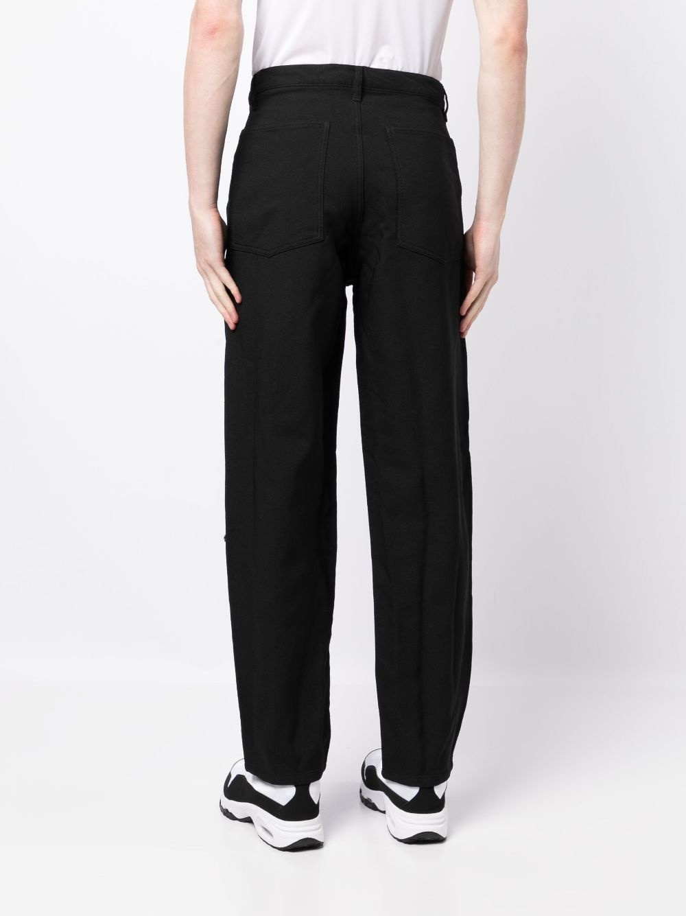 exposed-seam straight-leg trousers - 4