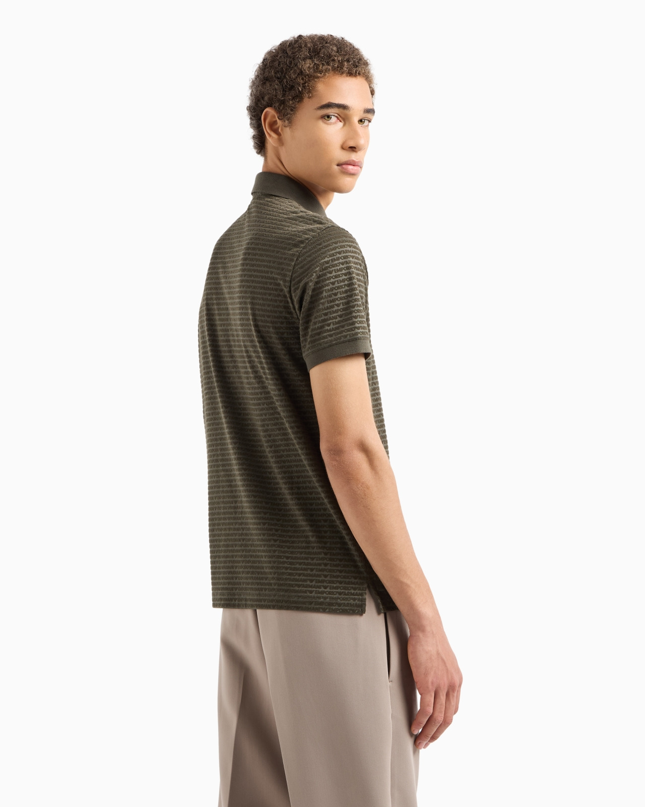 ASV Lyocell-blend jersey polo shirt with flocked lettering all over - 3