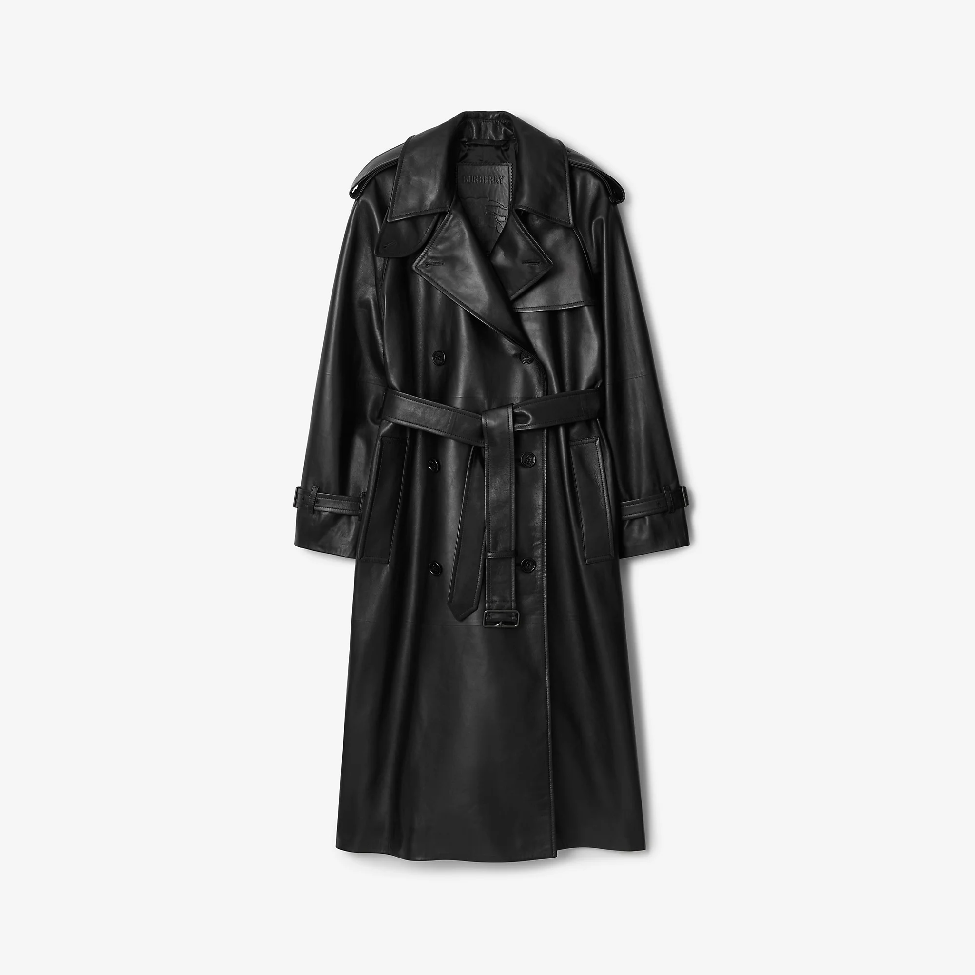 Long Leather Castleford Trench Coat - 1