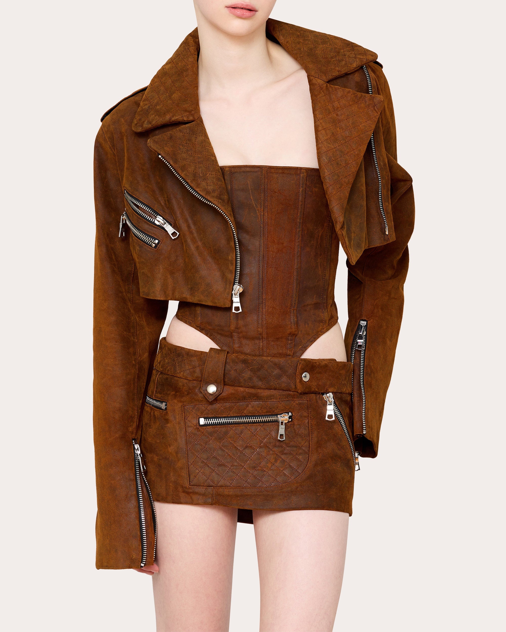 Leather Bustier Top - 1