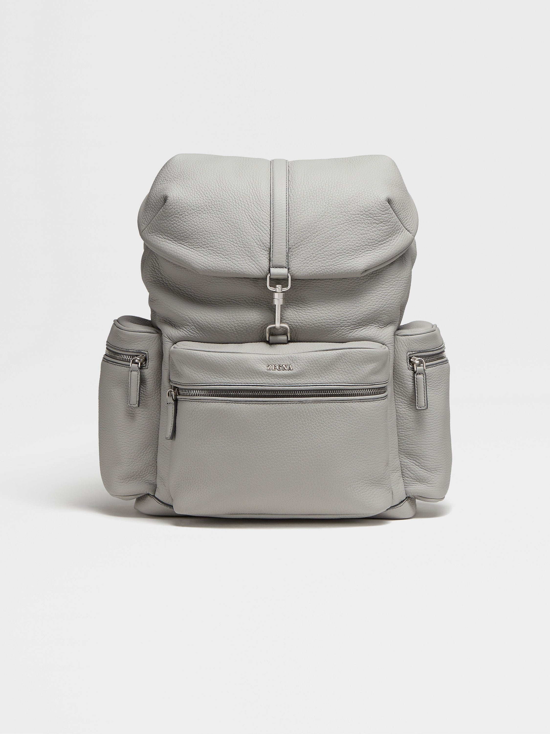 GREY MÉLANGE DEERSKIN SPECIAL BACKPACK - 1