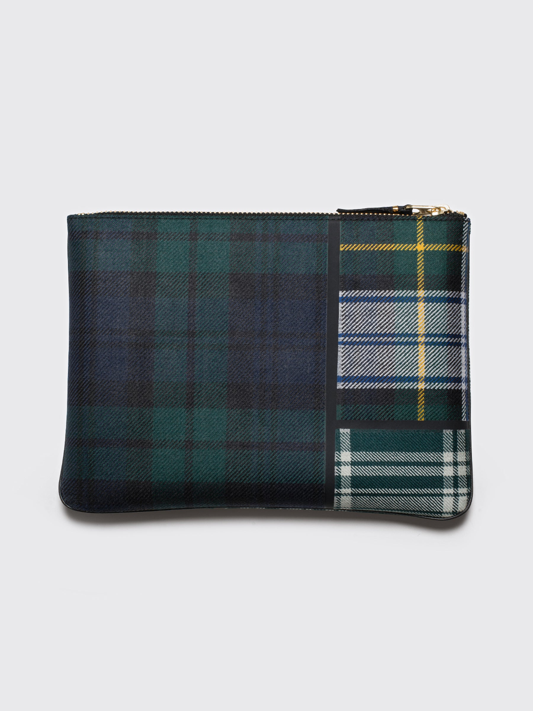COMME DES GARÇONS WALLET SA5100 TARTAN PATCHWORK GREEN - 2