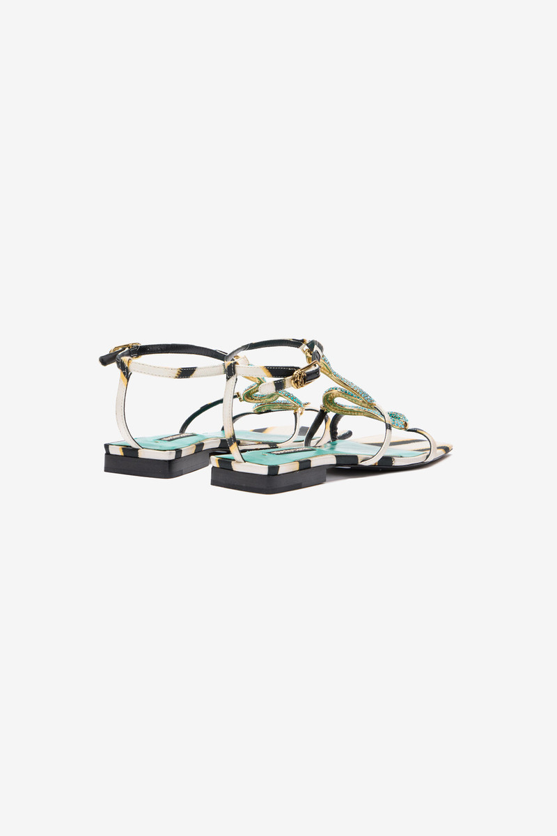 Roberto Cavalli Ray of Sea Print Sandal outlook