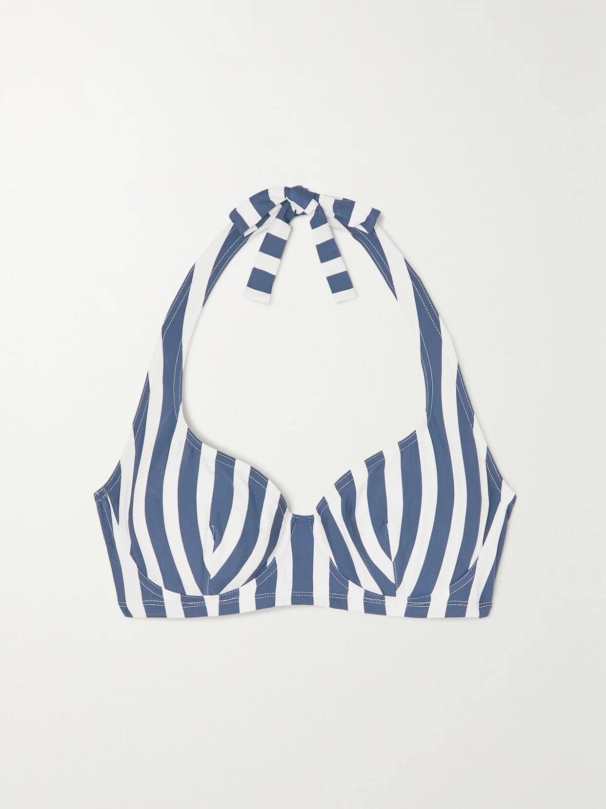 Samba Corazon Striped Halterneck Bikini Top - 1