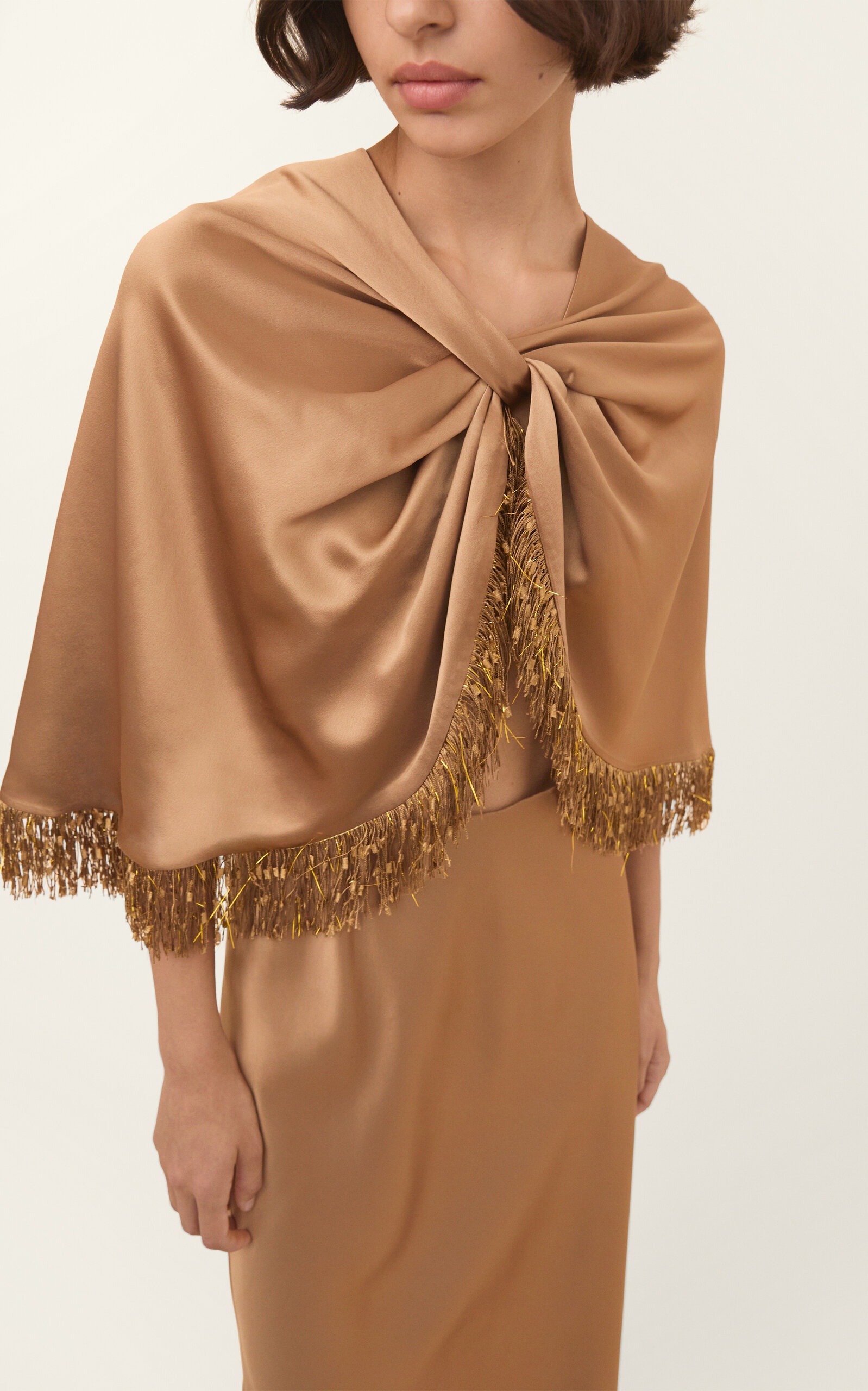 Boshan Satin Maxi Skirt bronze - 3