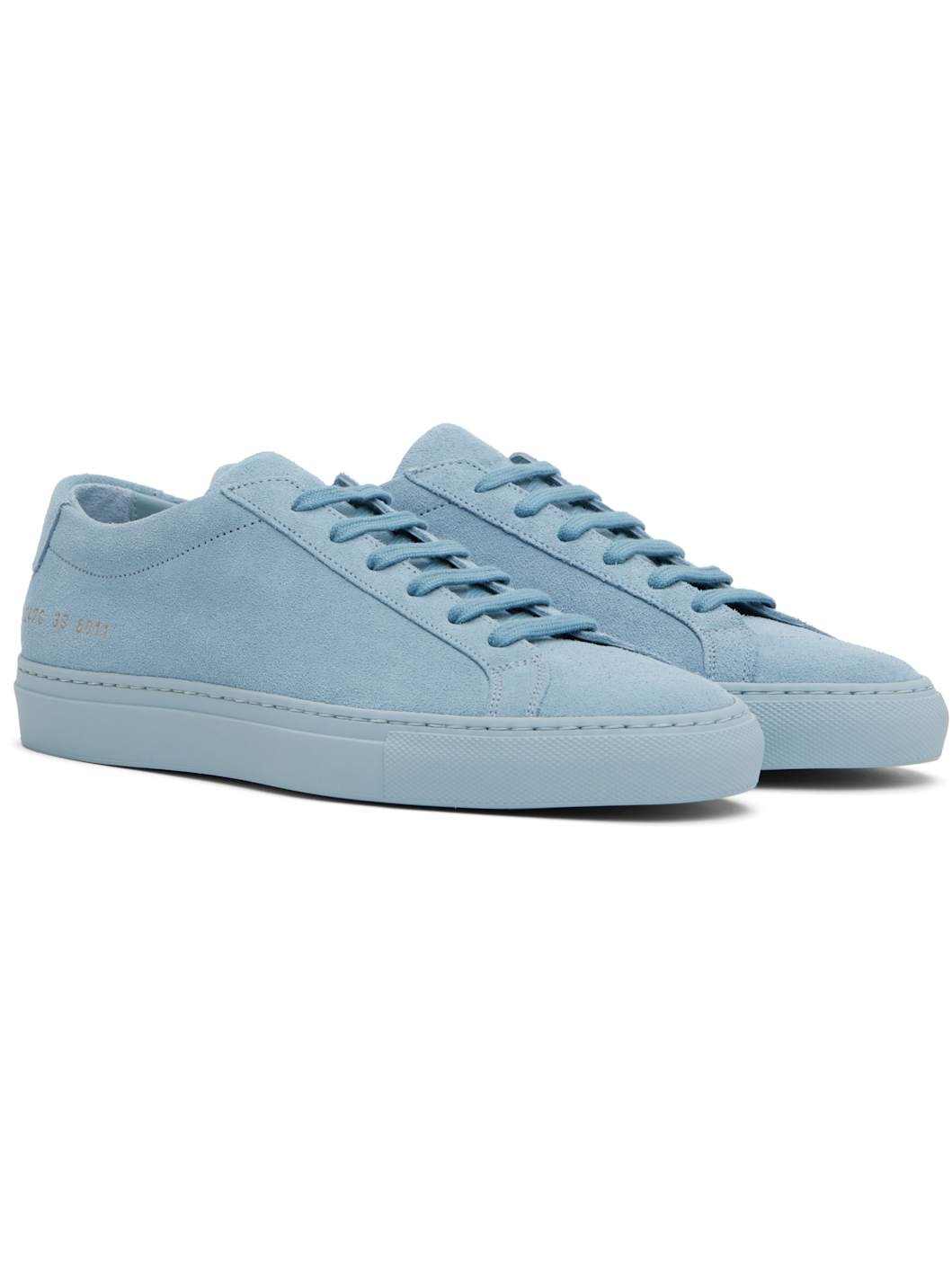 Blue Achilles Tonal Suede Sneakers - 4