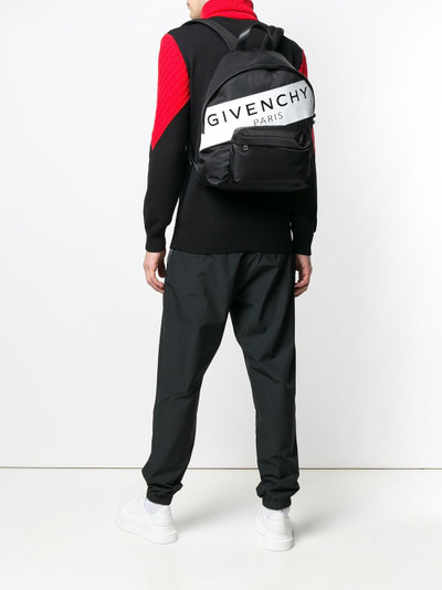 Givenchy logo stripe backpack outlook