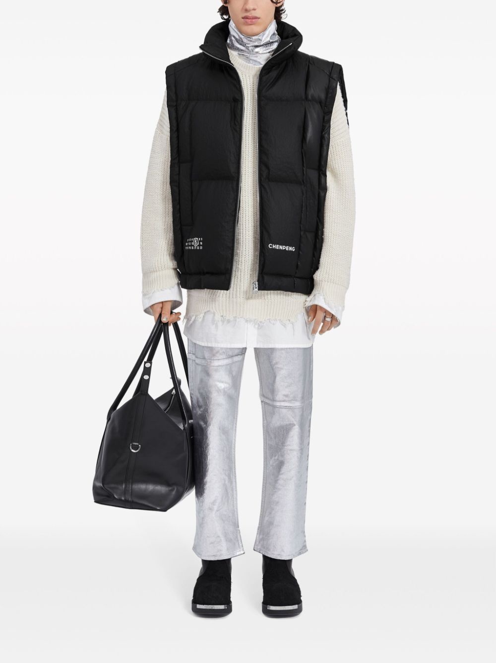 x Chen Peng logo-print padded gilet - 2