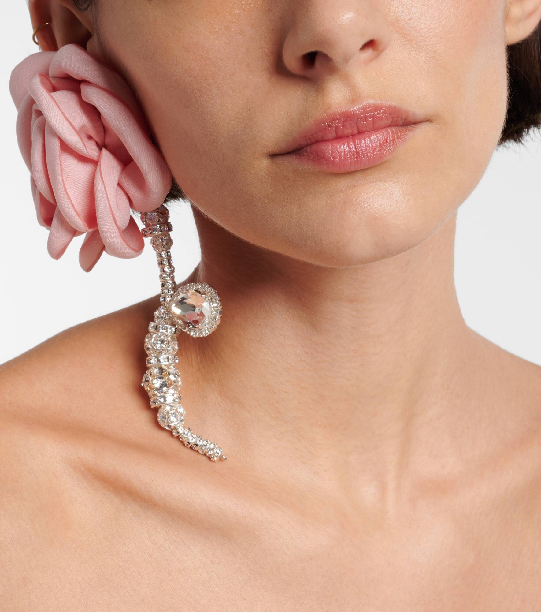 Embellished gold-plated single earring - 6