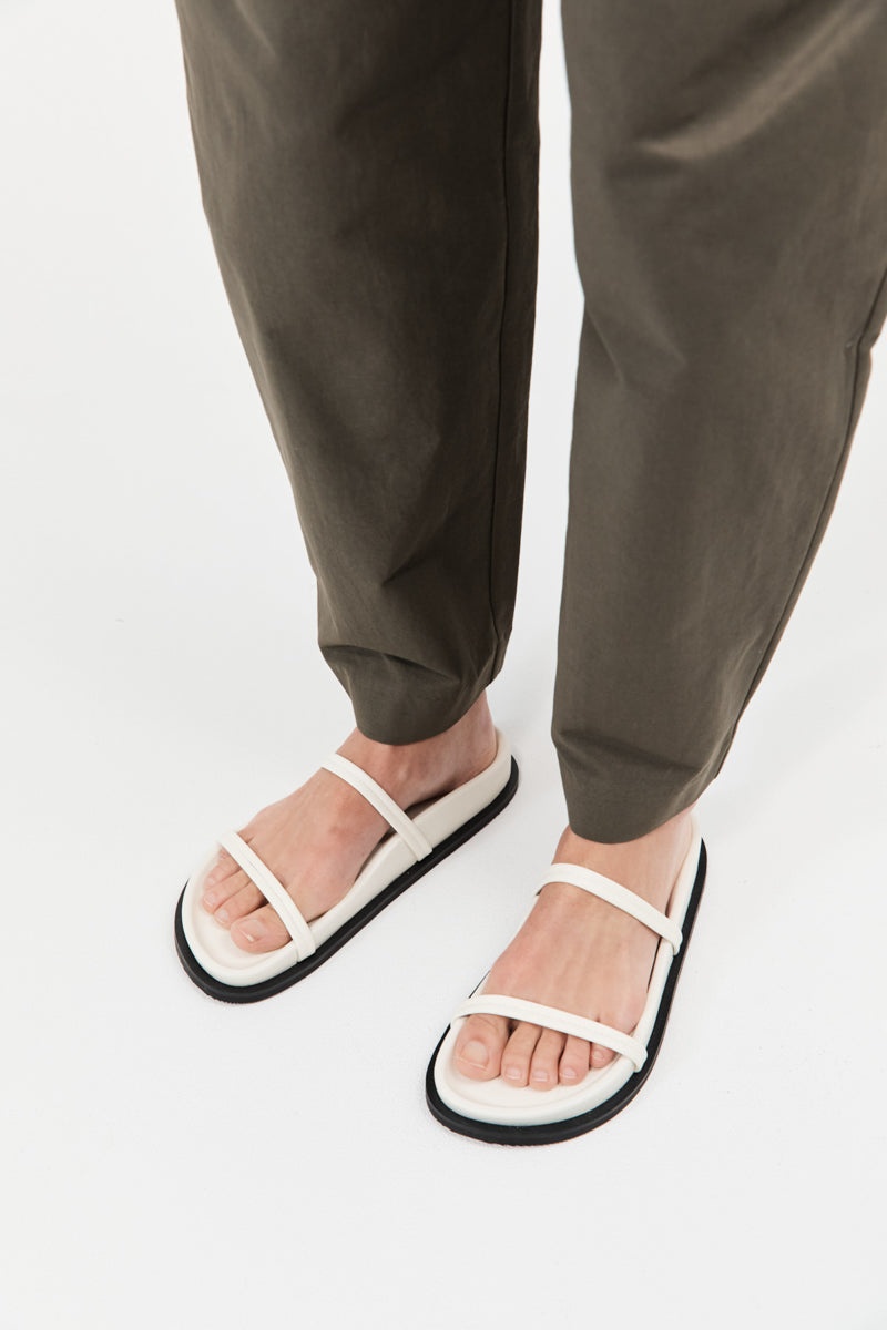 Fine Double Strap Slide - Off White - 2