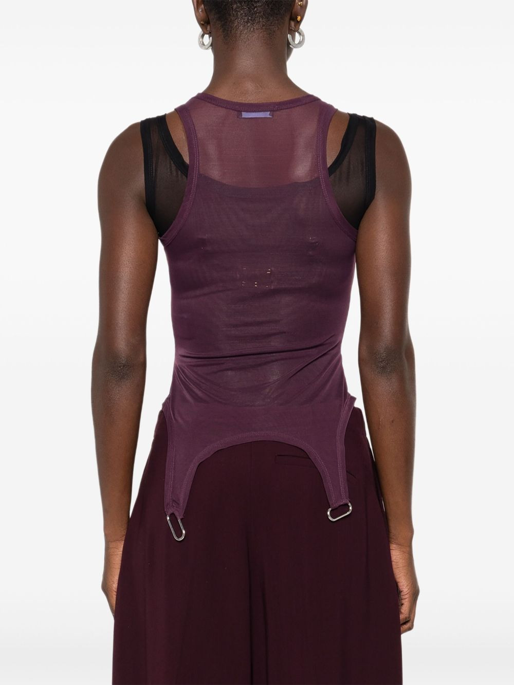 mesh layered bodysuit - 4