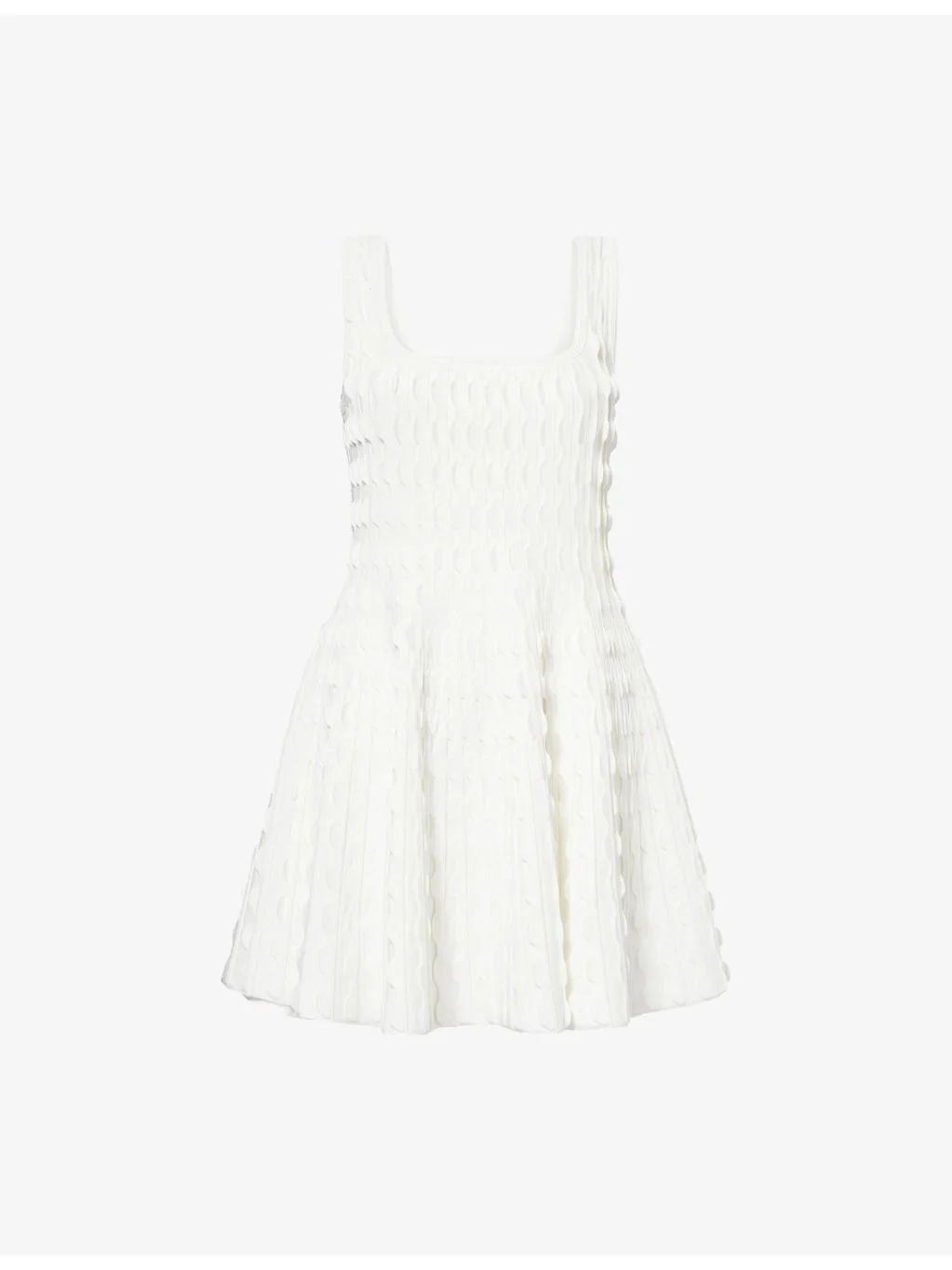 Vanna Scalloped Knitted Mini Dress - 1