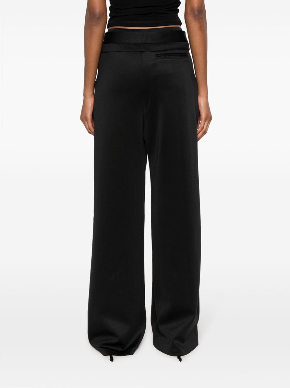 double-waistband tailored trousers - 4