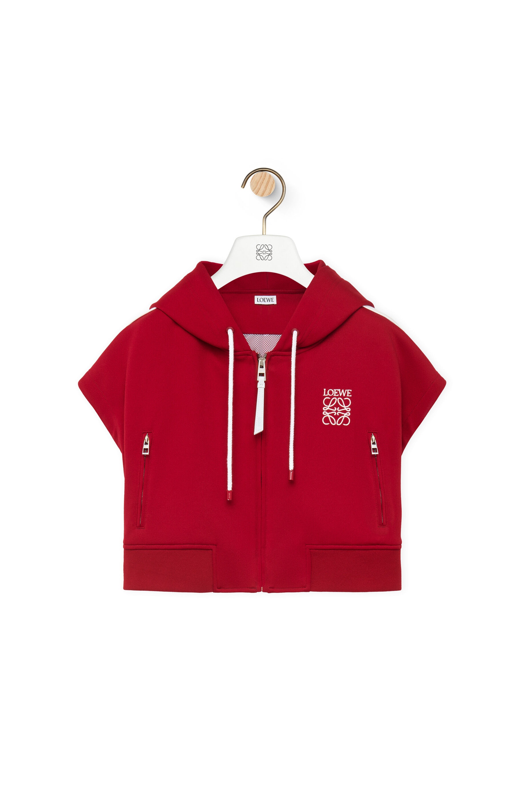 Cropped tracksuit jacket in technical jersey - 1