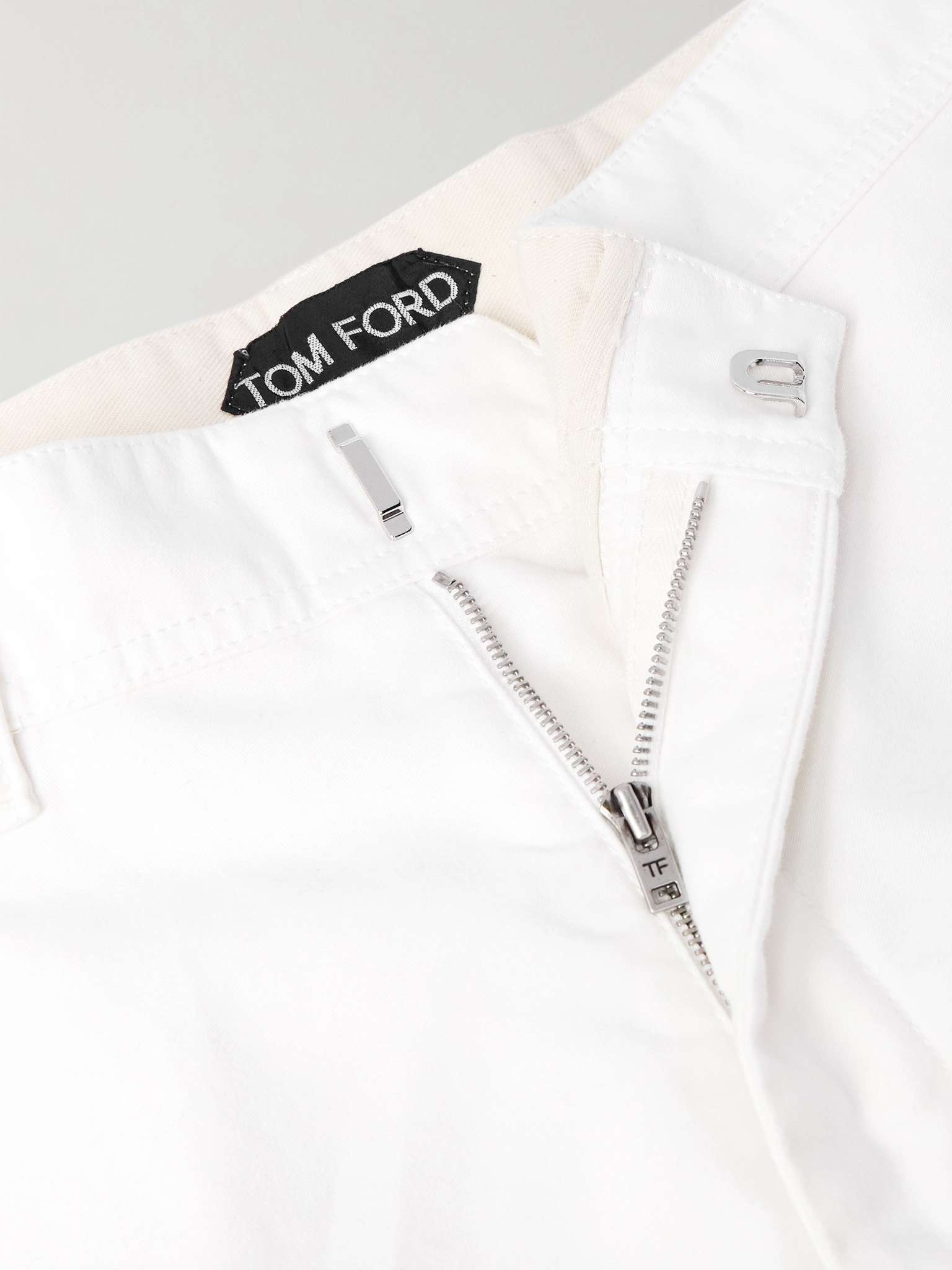 Slim-Fit Straight-Leg Brushed Cotton-Twill Shorts - 5