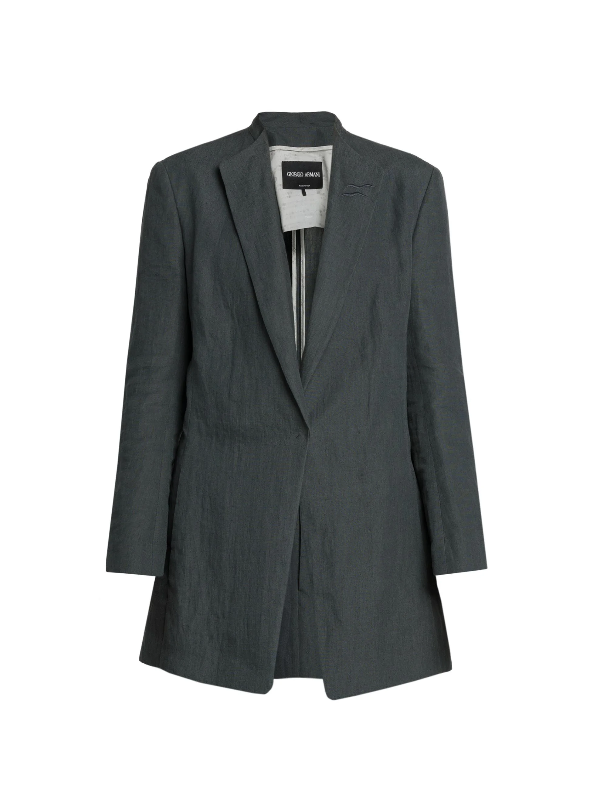 Women's Compact Linen Blazer - Forest - 1