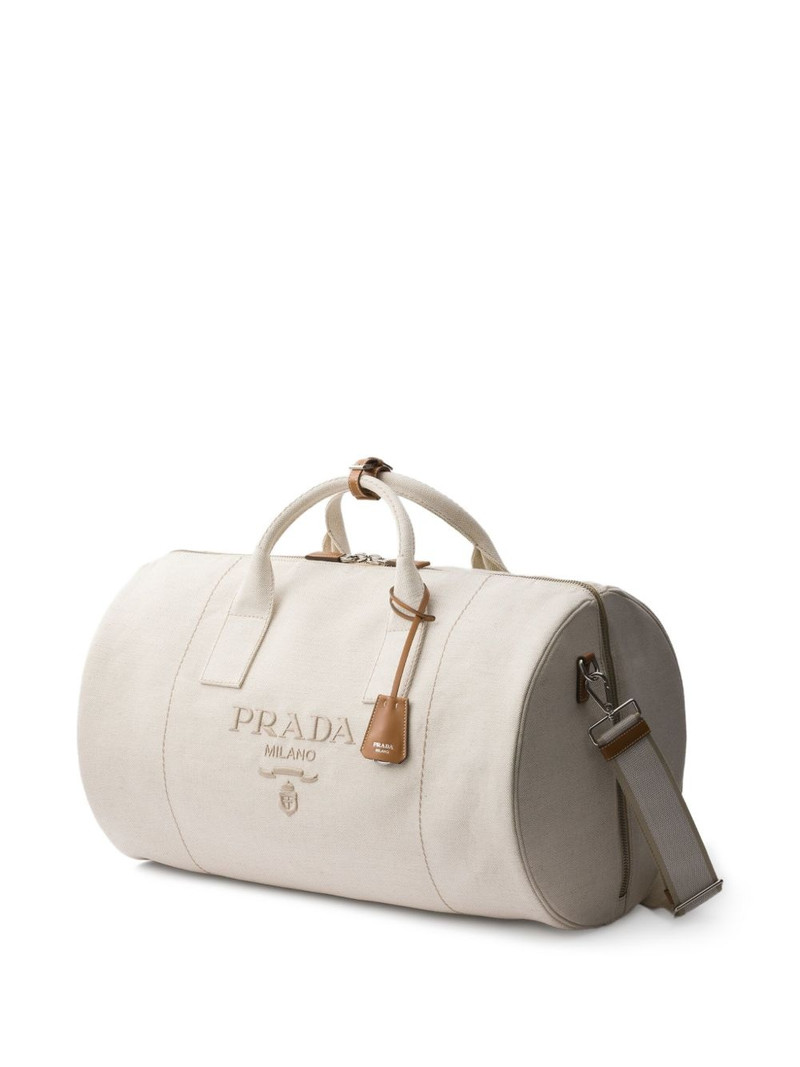 logo-embossed duffle bag 4