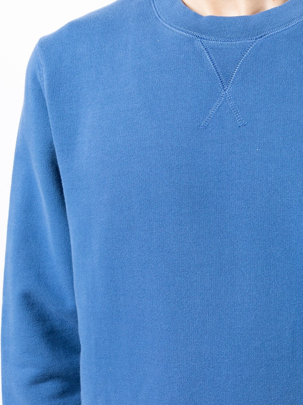 ribbed-trim cotton sweatshirt - 5