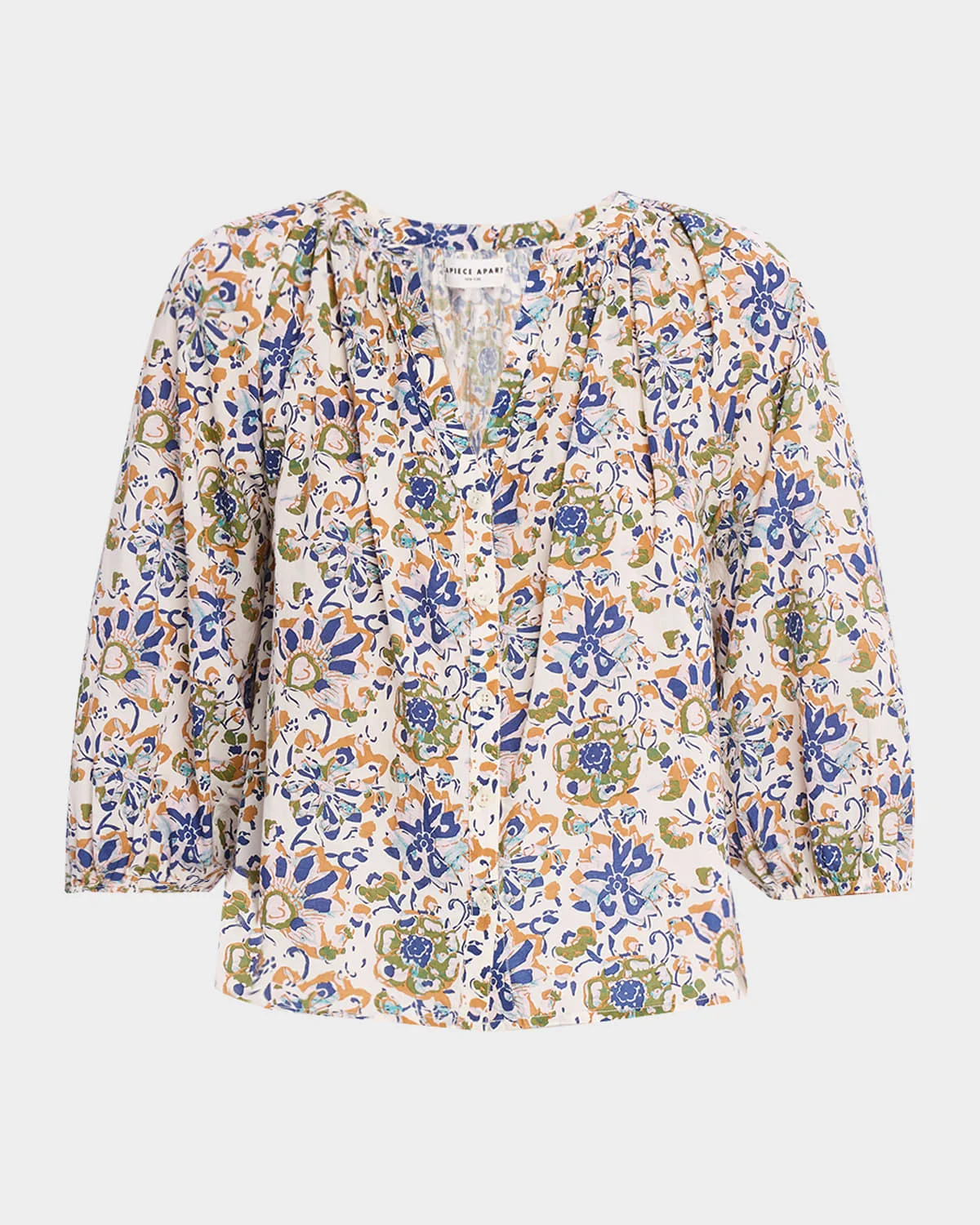 Mitte Floral-Print Organic Cotton Voile Top - 1