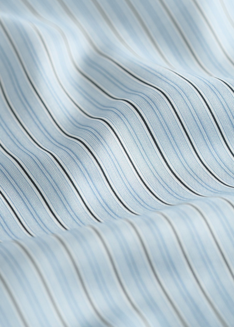 Striped silk scarf ice/white 4