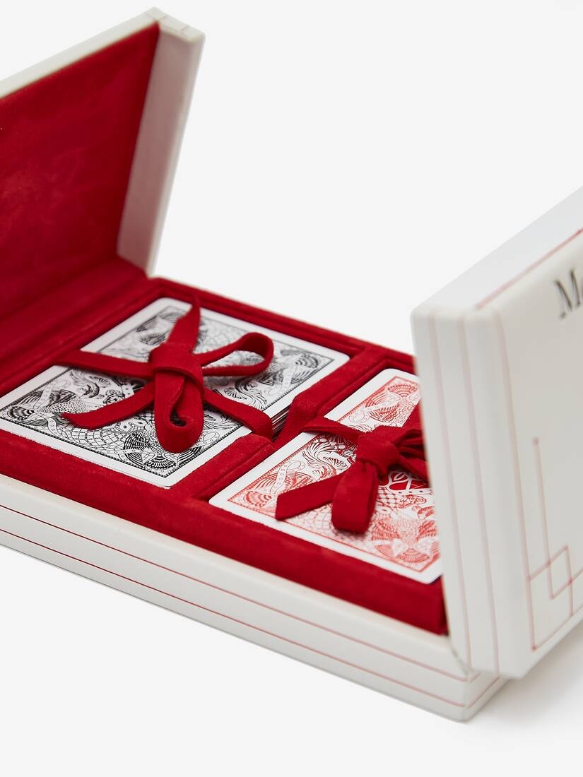 Double Pack Cards In Leather Covered Box in Multicolor - 5