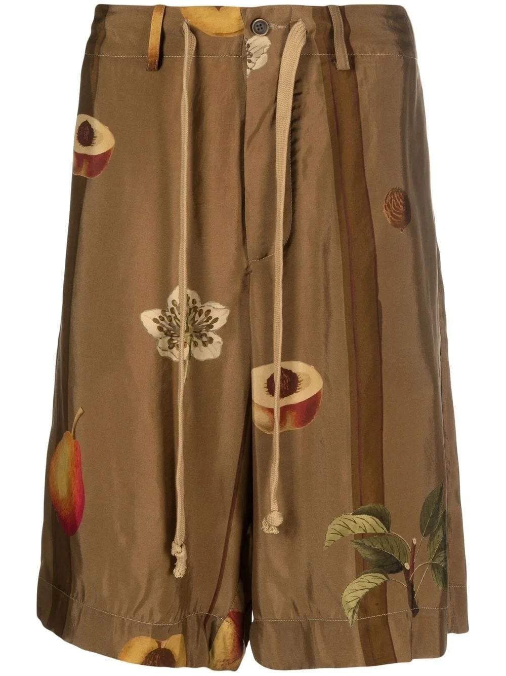 fruit-print detail shorts - 1
