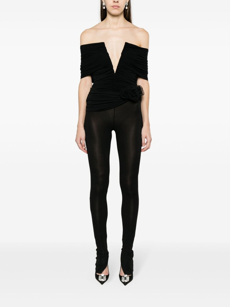 MAGDA BUTRYM ruched plunge wrap blouse outlook