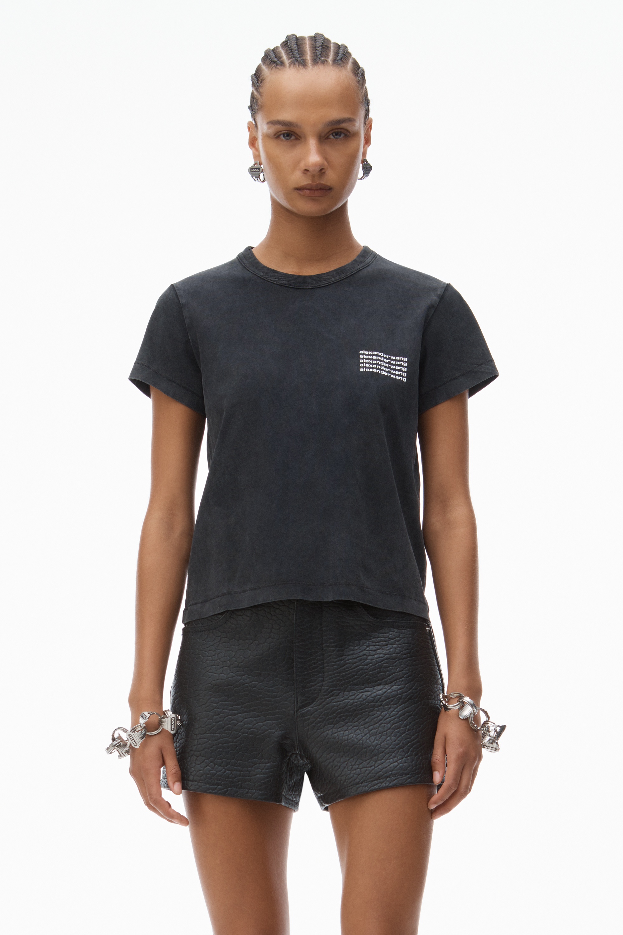 SHRUNKEN TEE IN ACID WASH JERSEY - 2