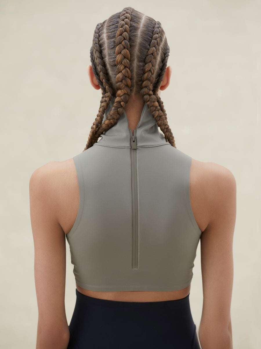WOMENS HIGH NECK CROP TOP - 4