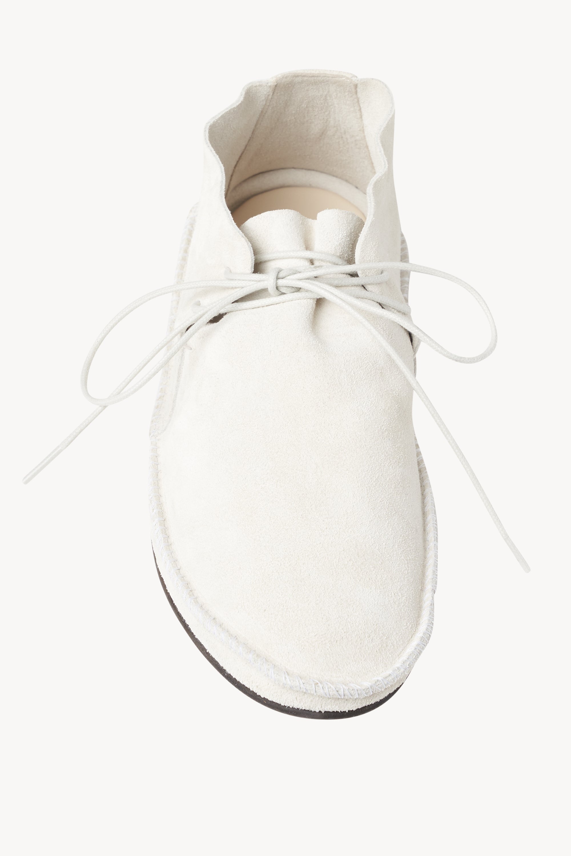 The Row Tyler Lace Up Shoe in Suede | REVERSIBLE