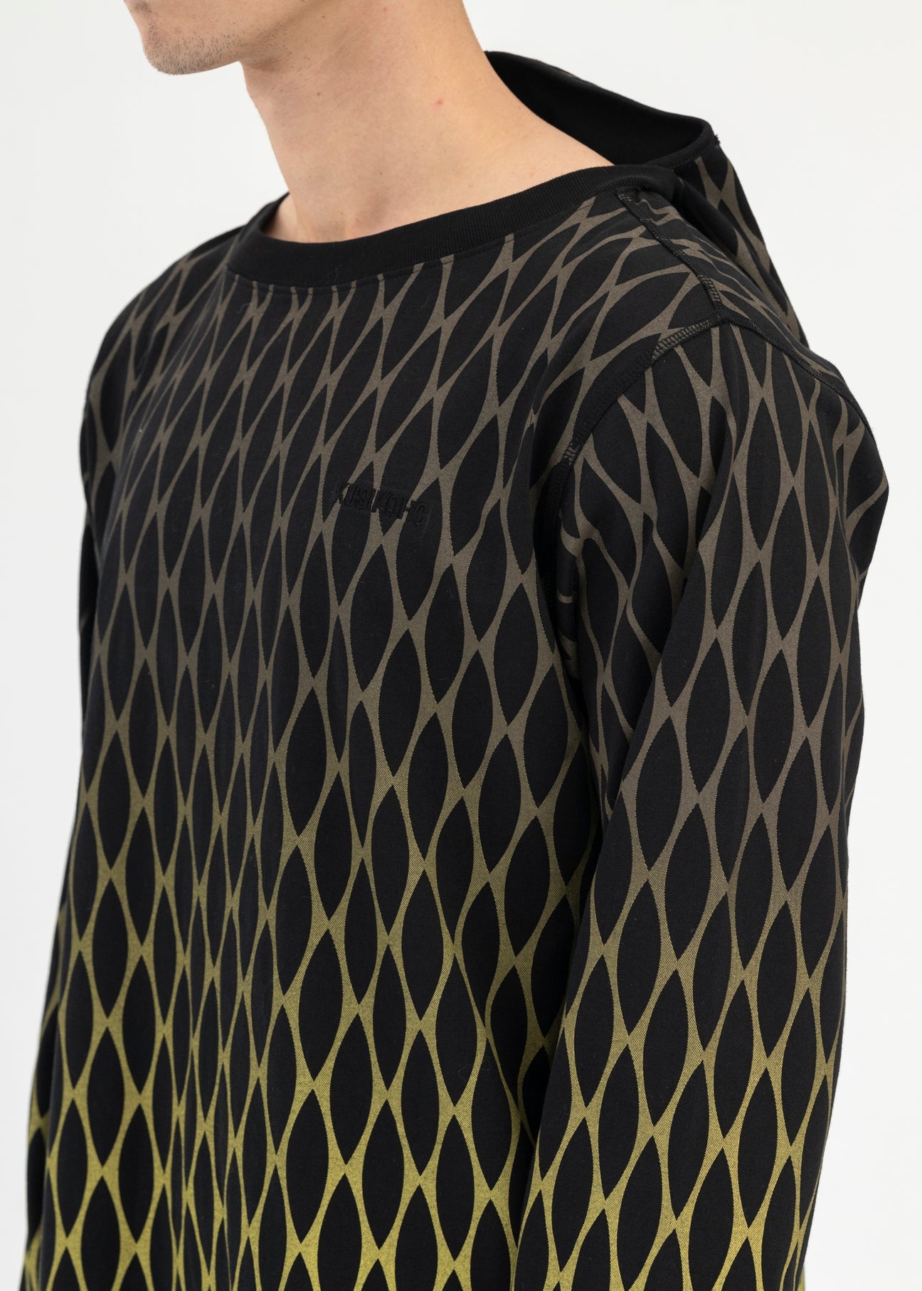 BLACK CHAIN PRINT MASK LS T-SHIRT - 6
