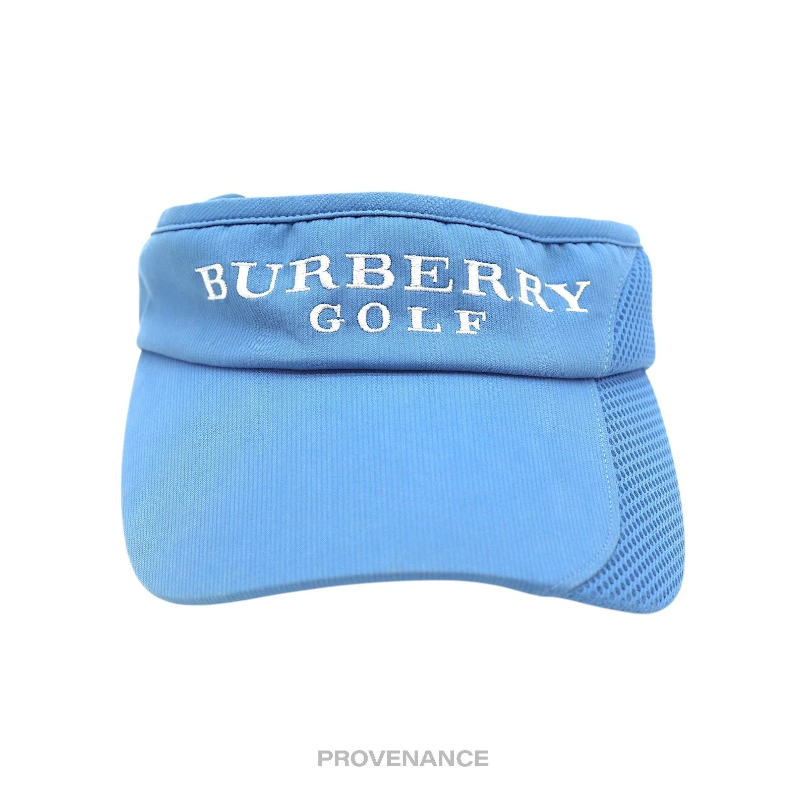 Burberry Golf Logo Embroidered Visor - Sky Blue - 1